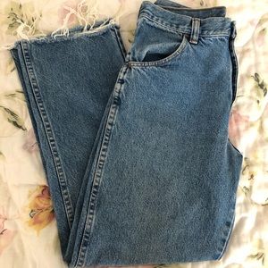 High waisted boyfriend jeans